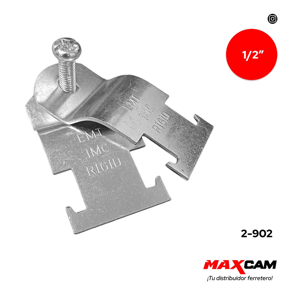 ABRAZADERA EMT MOROCHA P/RIEL 1/2" x UNID DB 2-902