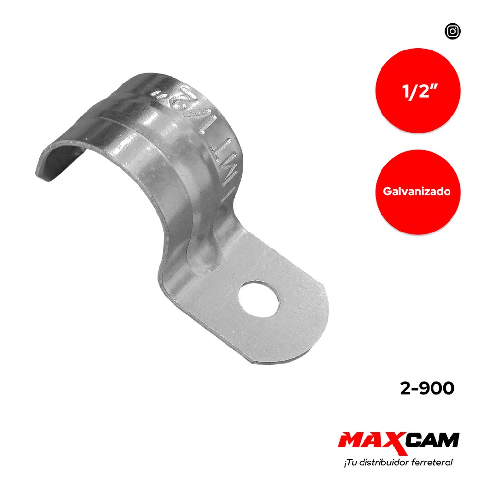 ABRAZADERA EMT SENCILLA x 1/2" x UNID DB 2-900