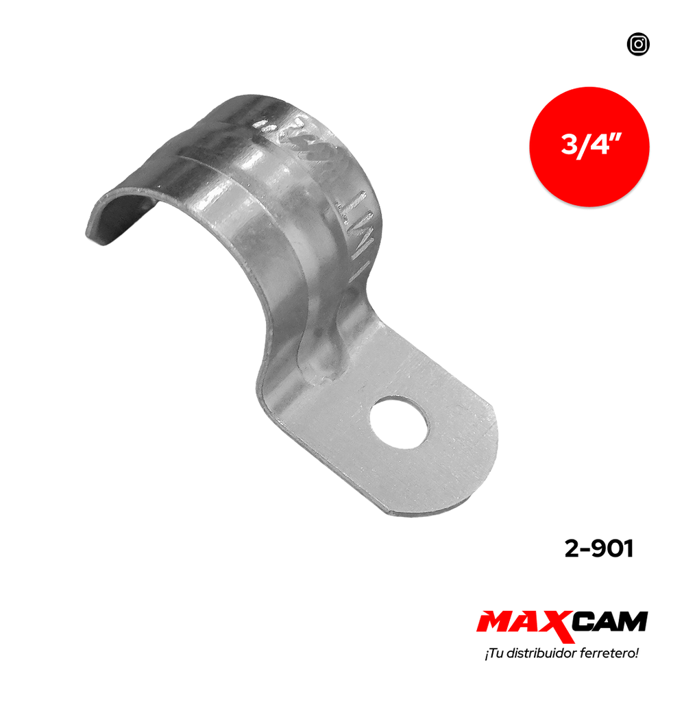 ABRAZADERA EMT SENCILLA x 3/4" x UNID DB 2-901