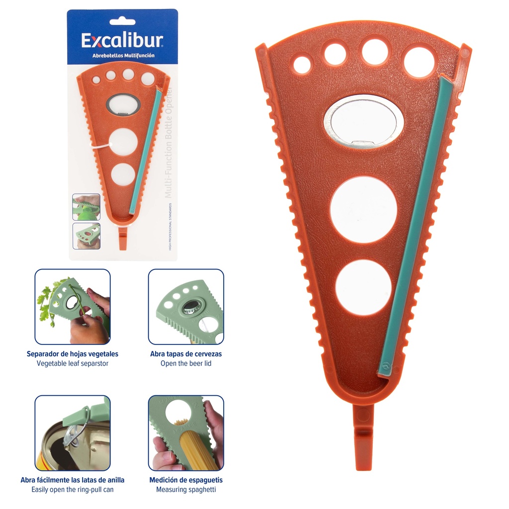 ABRIDOR DE LATAS Y BOTELLAS EXCALIBUR 10-678
