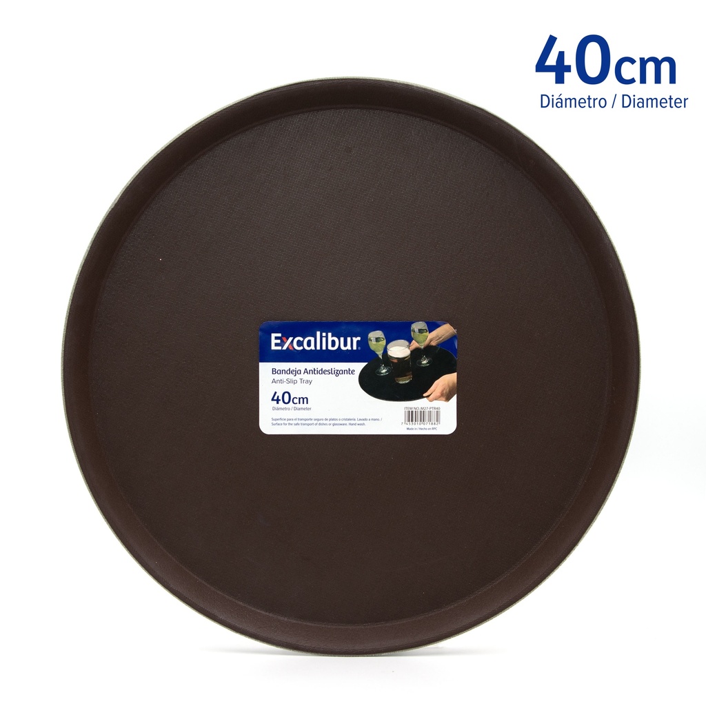 BANDEJA ANTIDESLIZANTE 40CM EXCALIBUR 10-605
