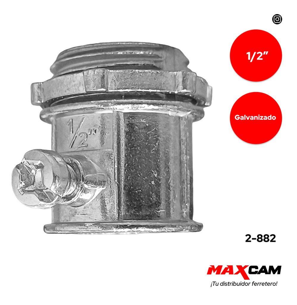 CONECTOR EMT 1/2" x UNID DB 2-882