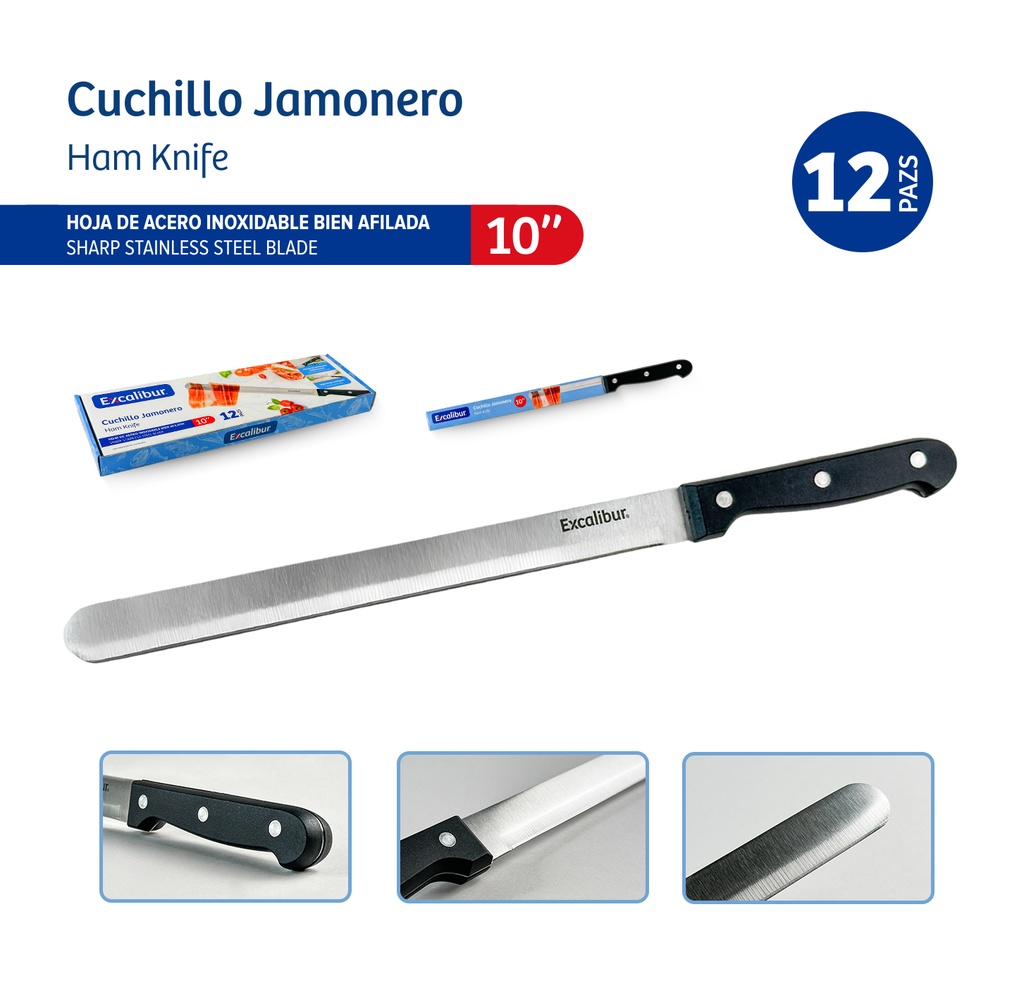 CUCHILLO JAMONERO 10" EXCALIBUR 10-551