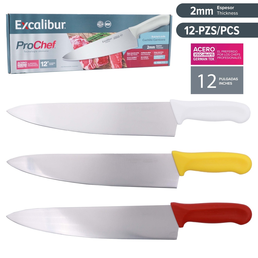 CUCHILLO CARNICERO 12" EXCALIBUR 10-552