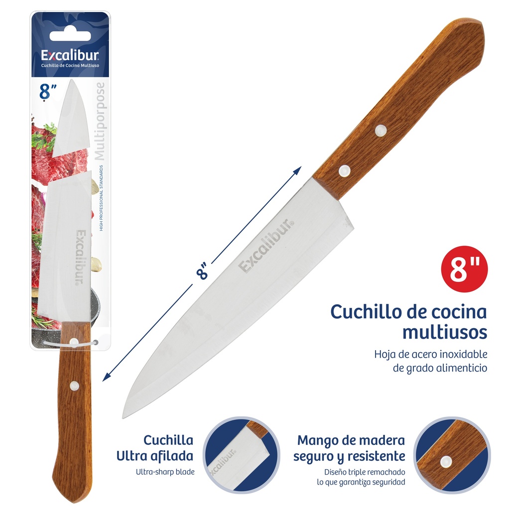 CUCHILLO MULTIUSO 8" EXCALIBUR 10-577