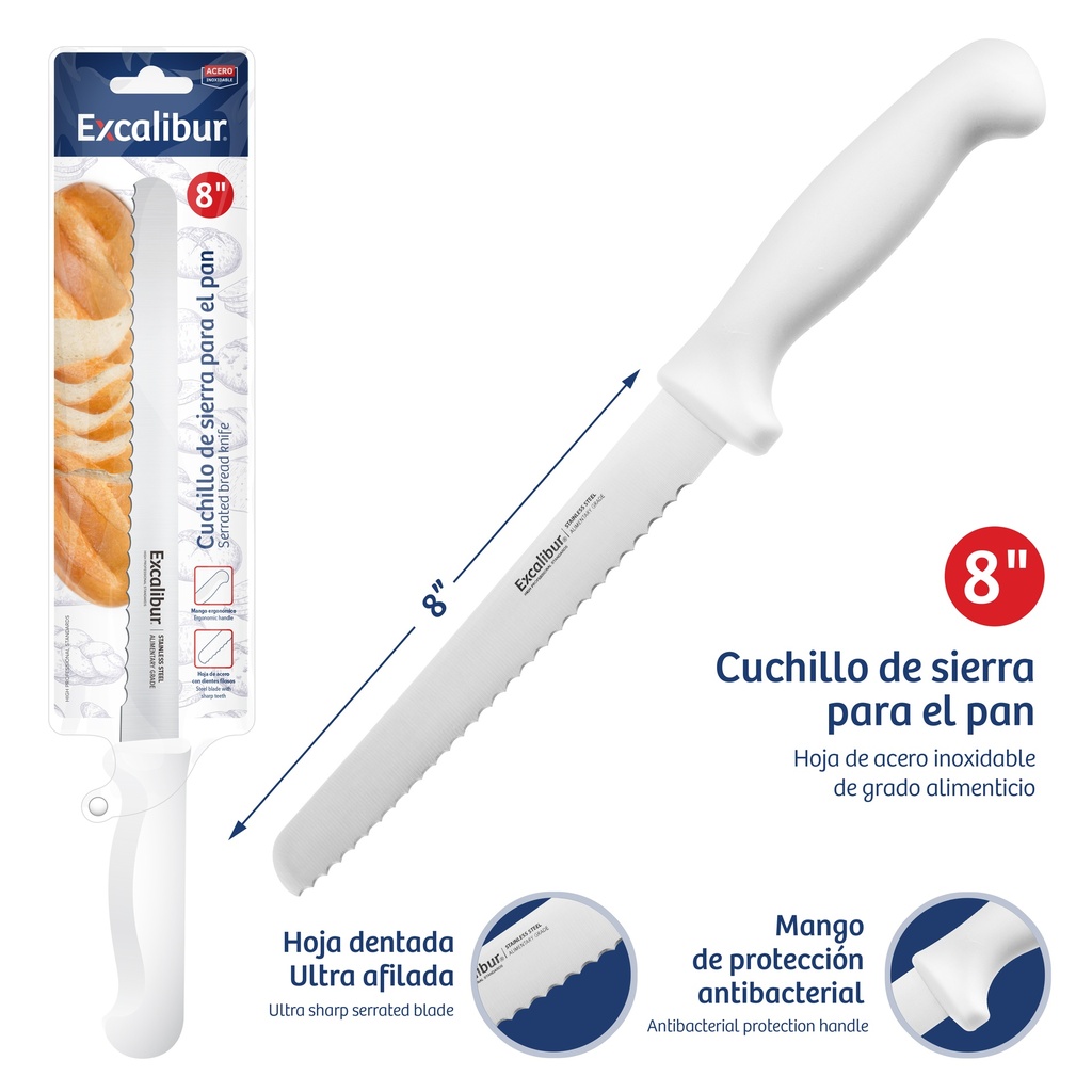 CUCHILLO DE SIERRA PARA PAN EXCALIBUR 10-651