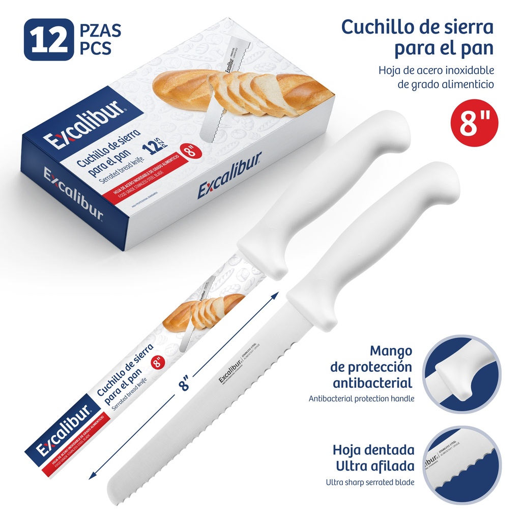 CUCHILLO DE SIERRA PARA PAN EXCALIBUR 10-656