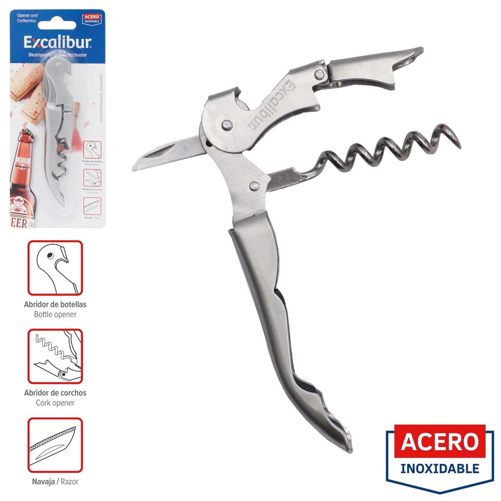 DESTAPADOR Y DESCORCHADOR EXCALIBUR 10-699