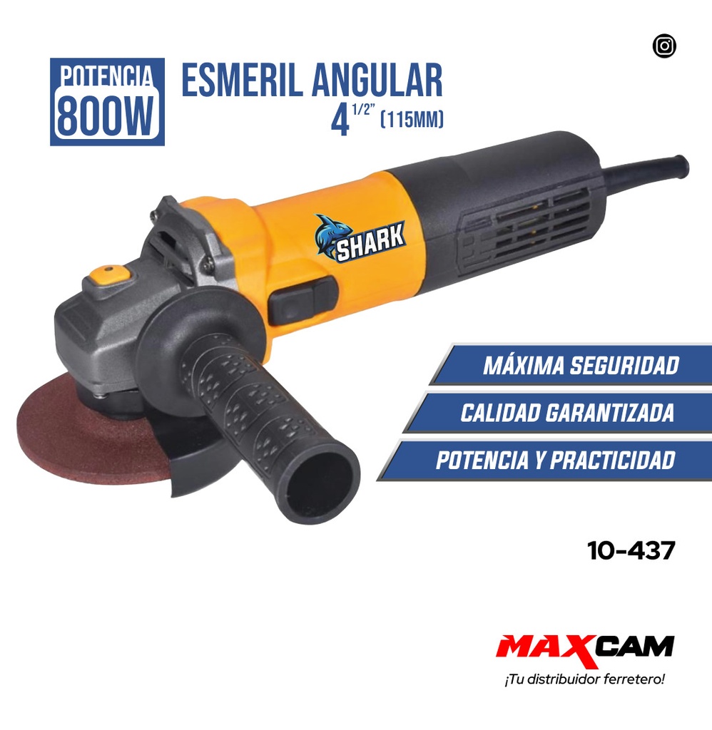 ESMERIL 4 1/2 x 800W SHARK 10-437