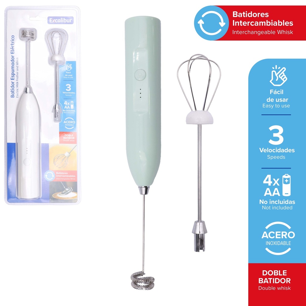 BATIDOR DOBLE ELECTRICO A BATERIA EXCALIBUR 10-542
