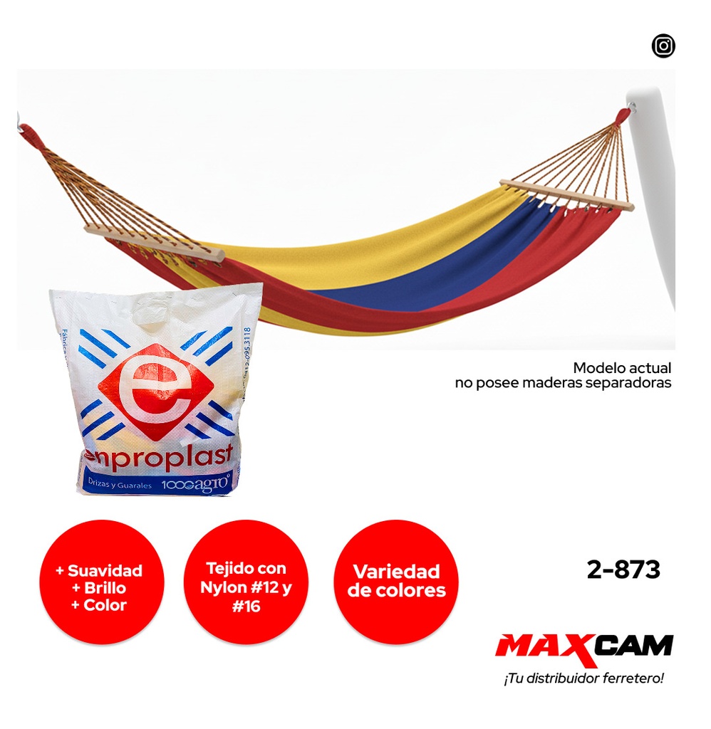 HAMACA O CHINCHORRO MATRIMONIAL ENPROPLAST 2-873