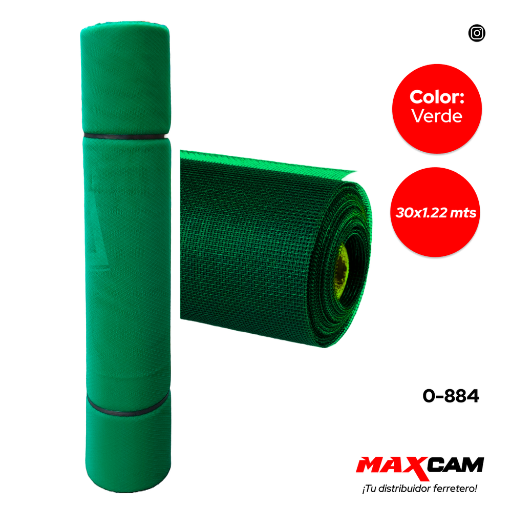 MALLA MOSQUITERO 30x1,22MTS VERDE TRICAL 0-884