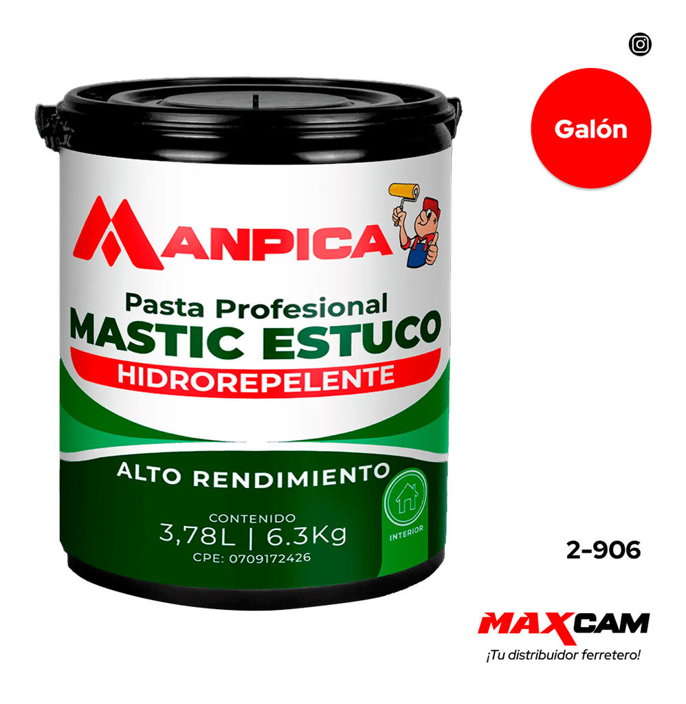 PASTA PROF MASTIC ESTUCO HIDROREPELENTE x GAL MANPICA 2-906