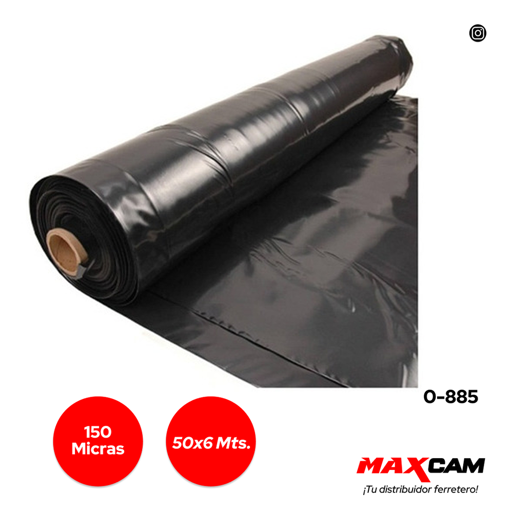 PLASTICO NEGRO 50 MTS x 6 MTS 150 MICRAS TRICAL 0-885