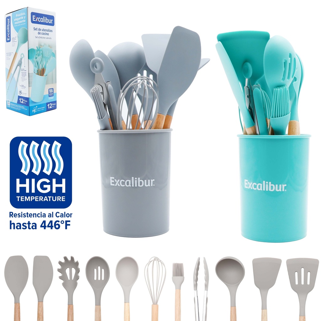 SET DE UTENSILIOS DE COCINA x 12 UNID EXCALIBUR 10-549