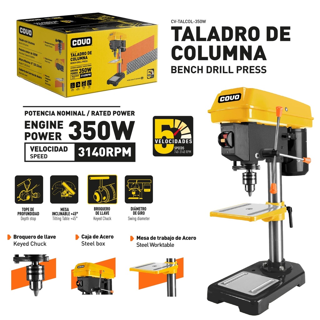 TALADRO DE COLUMNA COVO 10-782