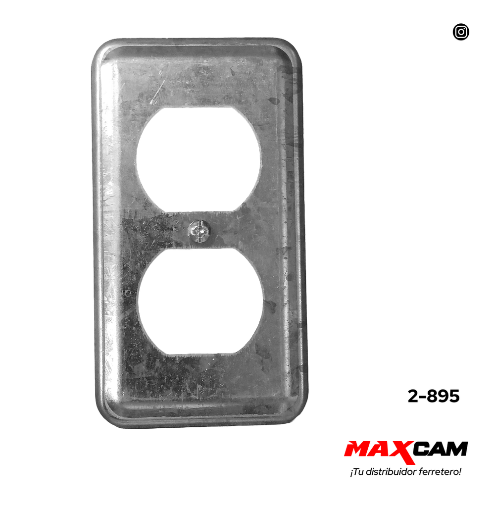 TAPA METALICA P/TOMA DOBLE 270 x UNID DB 2-895