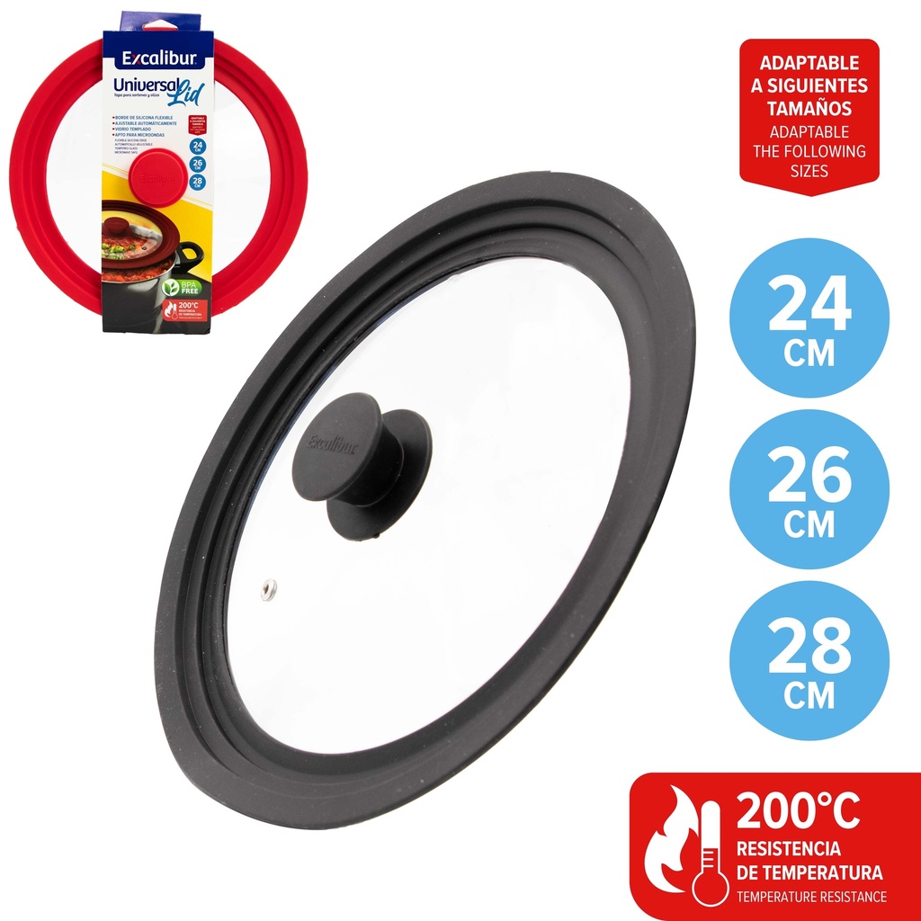 TAPA P/SARTEN ADAPTABLE EXCALIBUR 10-567