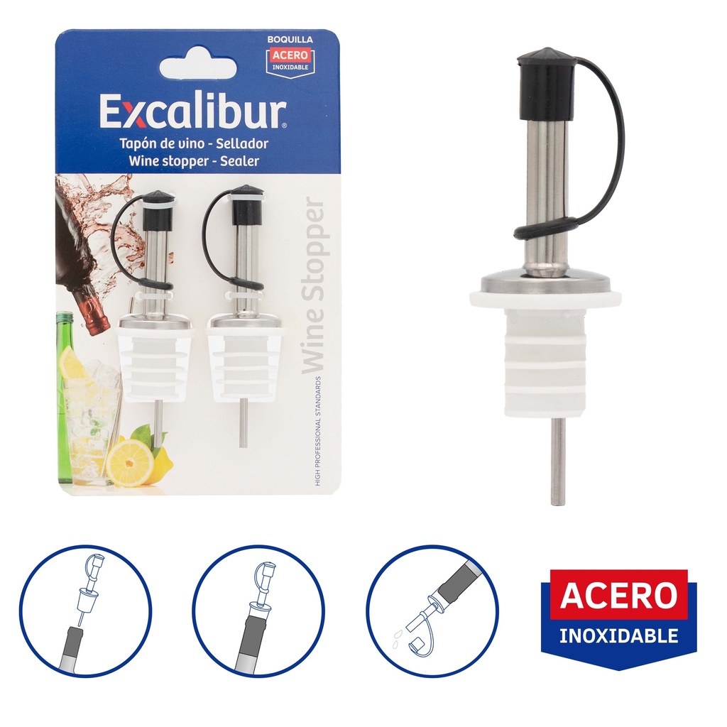 TAPON DE VINO SELLADOR EXCALIBUR 10-681