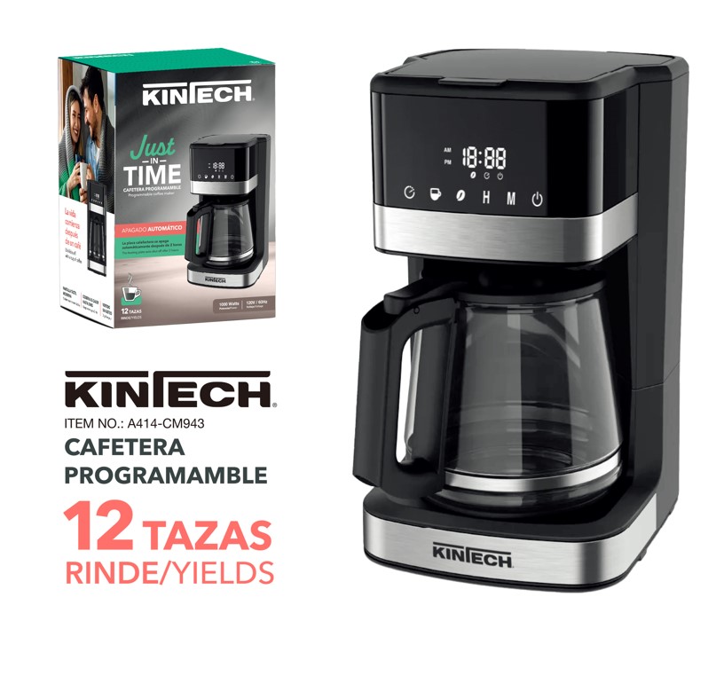CAFETERA PROGRAMABLE 8 TAZAS KINTECH 11-140