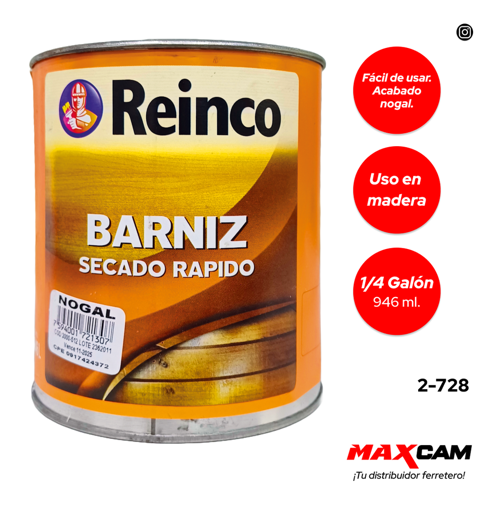 BARNIZ NOGAL x 1/4 REINCO 2-728