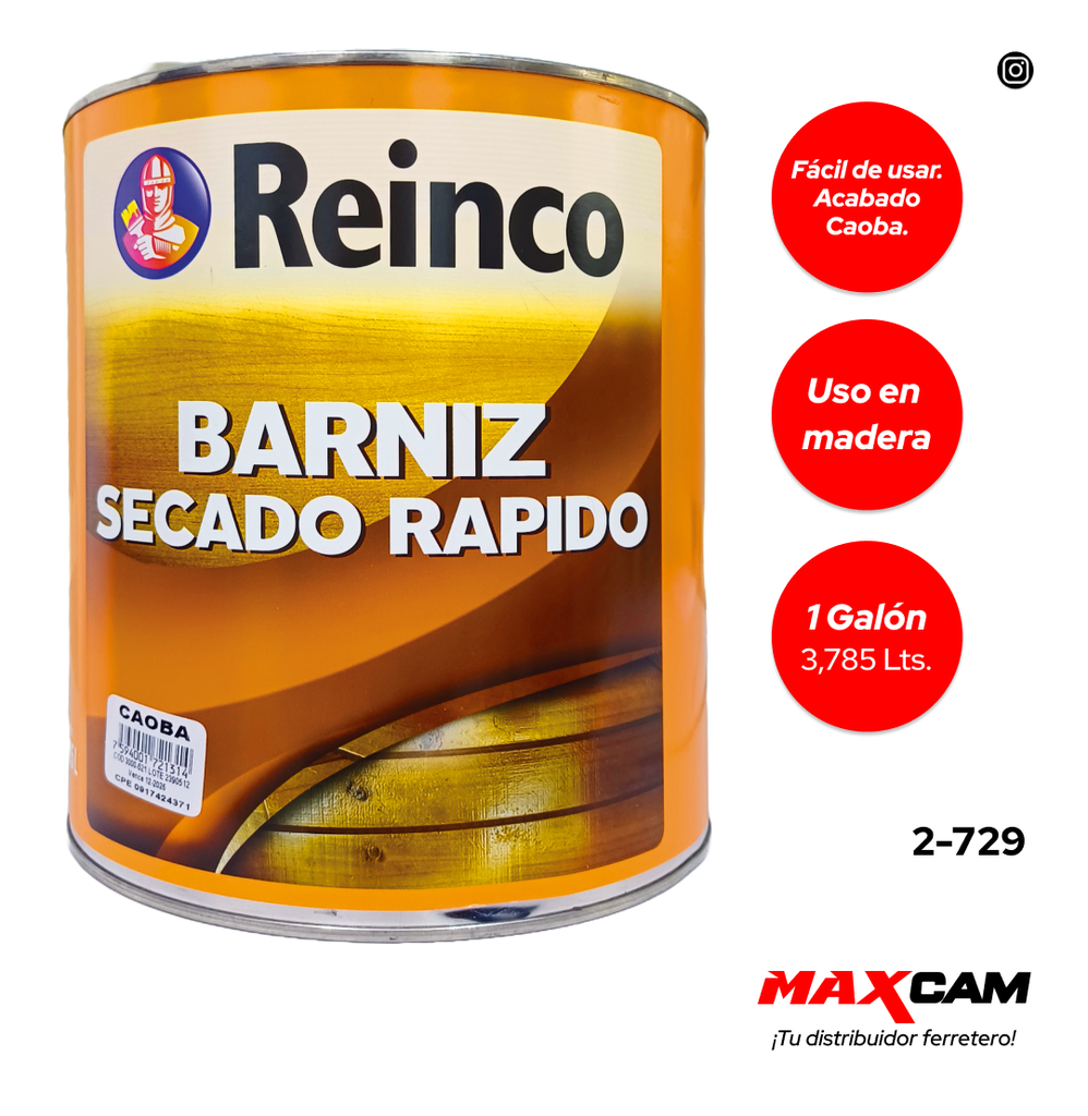 BARNIZ CAOBA x GALON REINCO 2-729