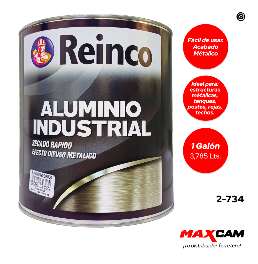 PINTURA DE ALUMINIO INDUSTRIAL x GALON REINCO 2-734