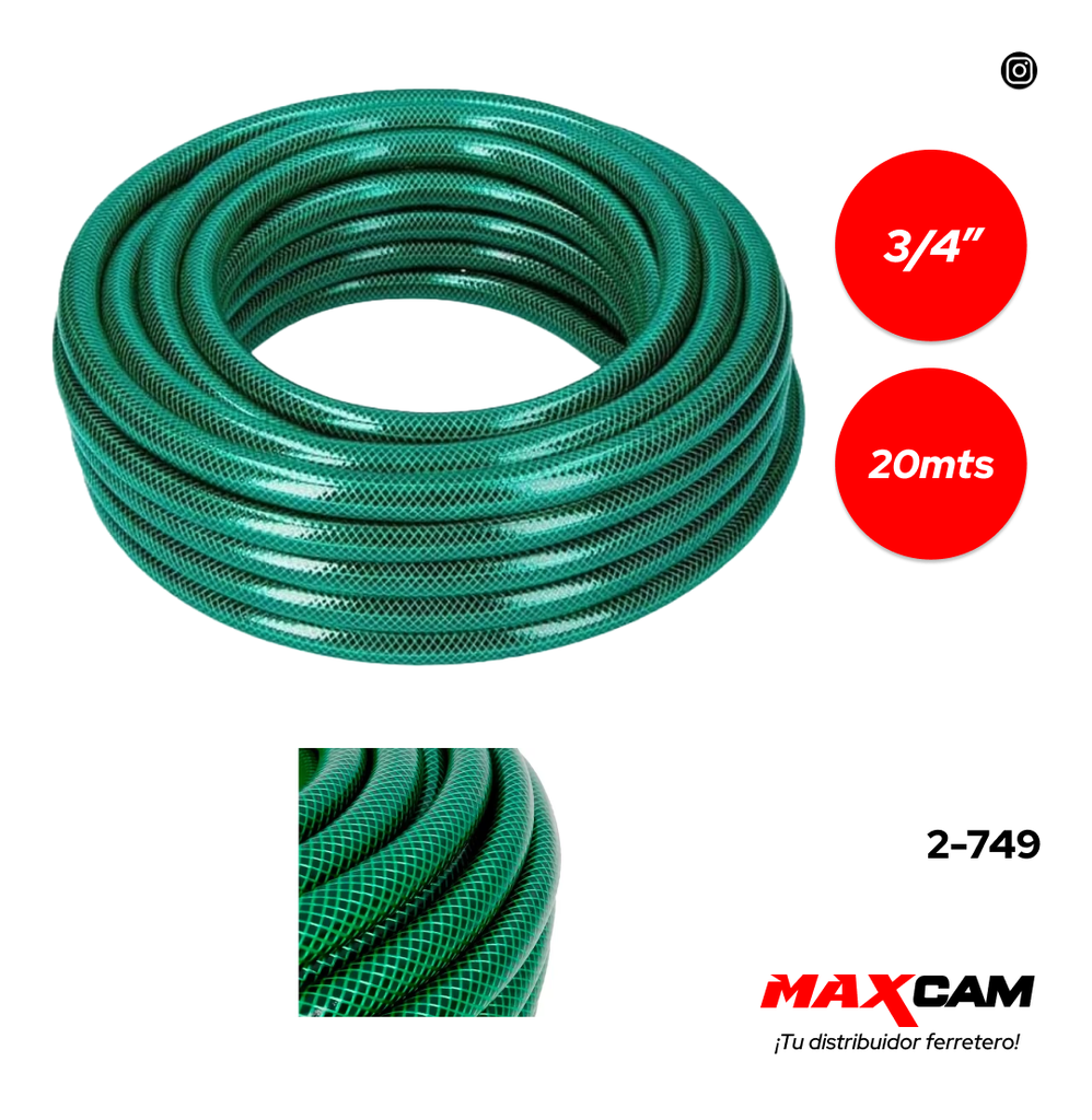 MANGUERA CUL C/CONEX 3/4" x 20 MTS FEMOI 2-749