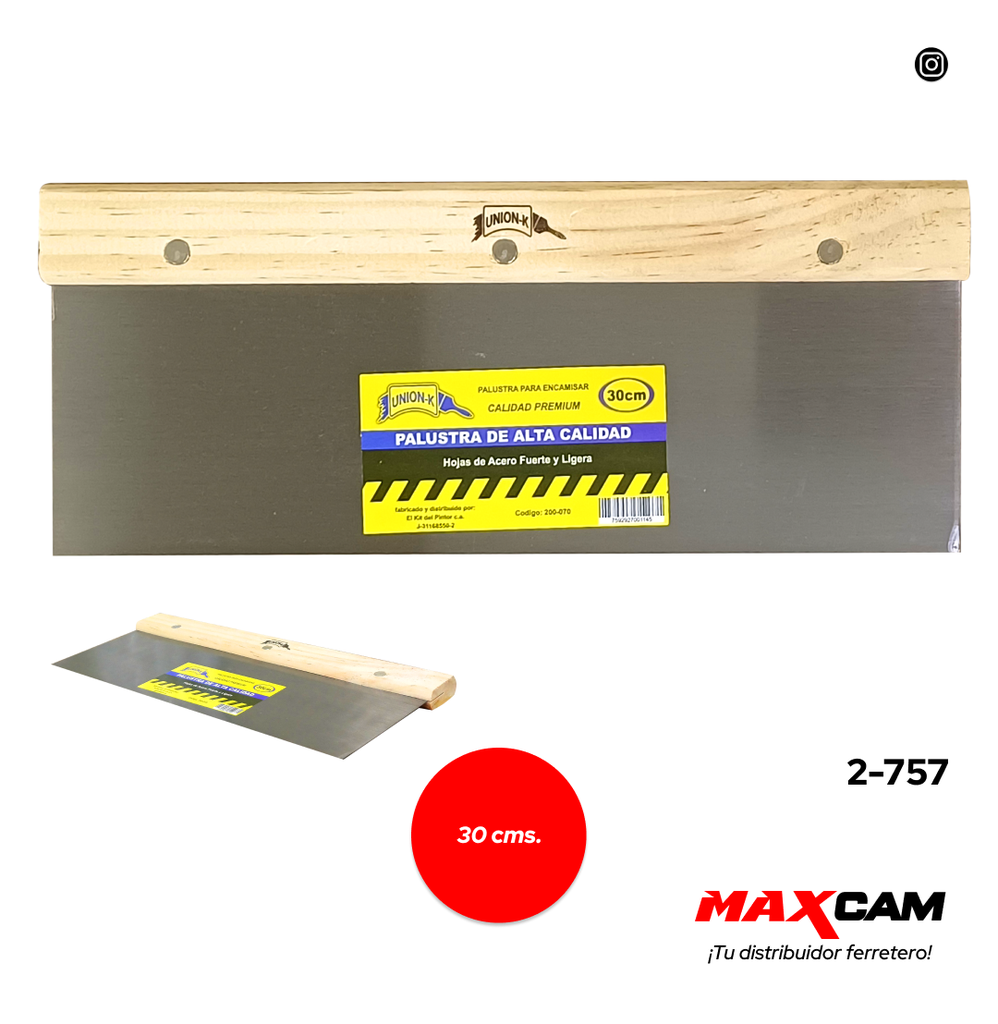 PALUSTRA PARA ENCAMISAR 30 CM UNION K 2-757