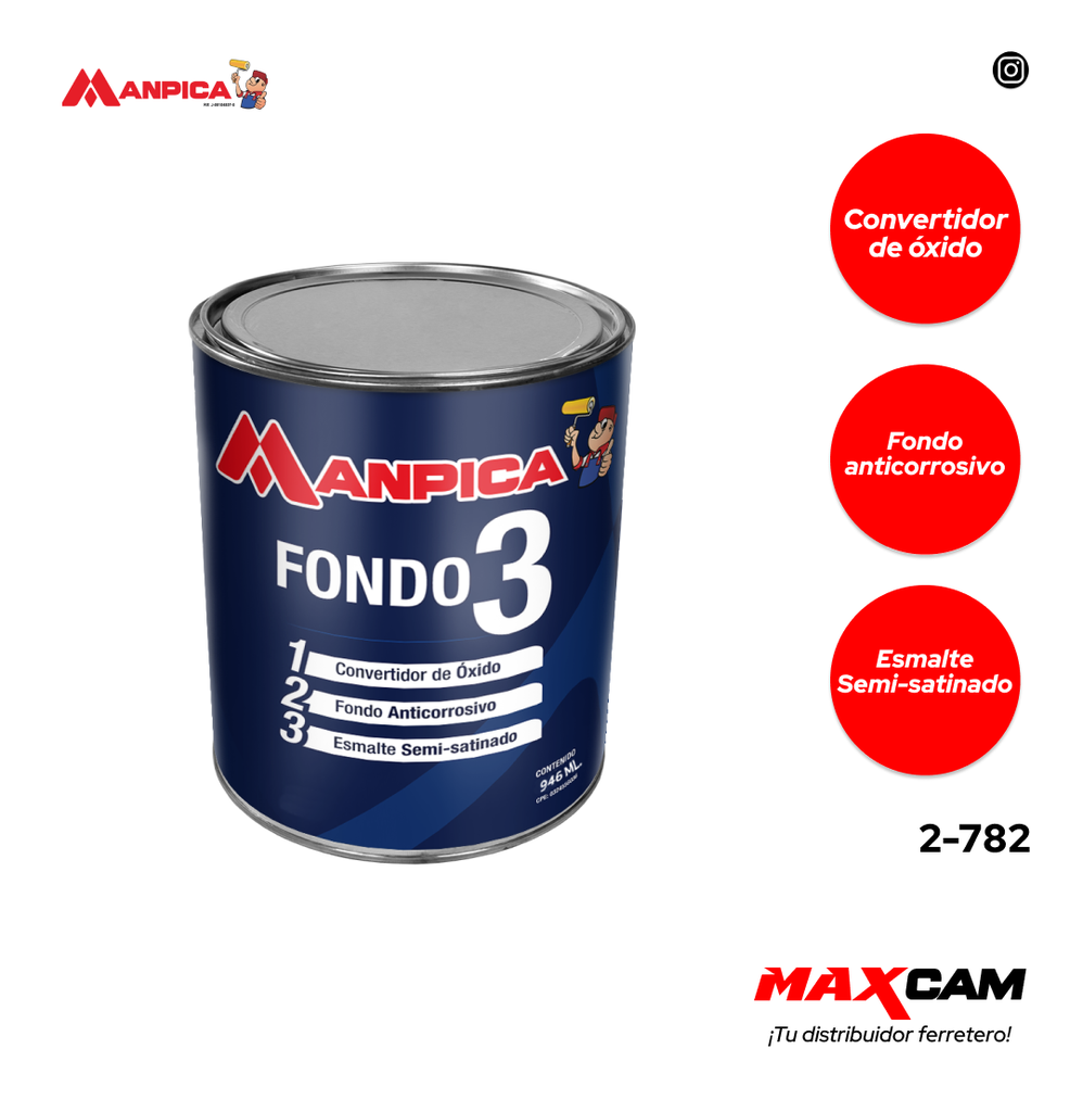 FONDO 3 NEGRO x 1/4 MANPICA 2-782