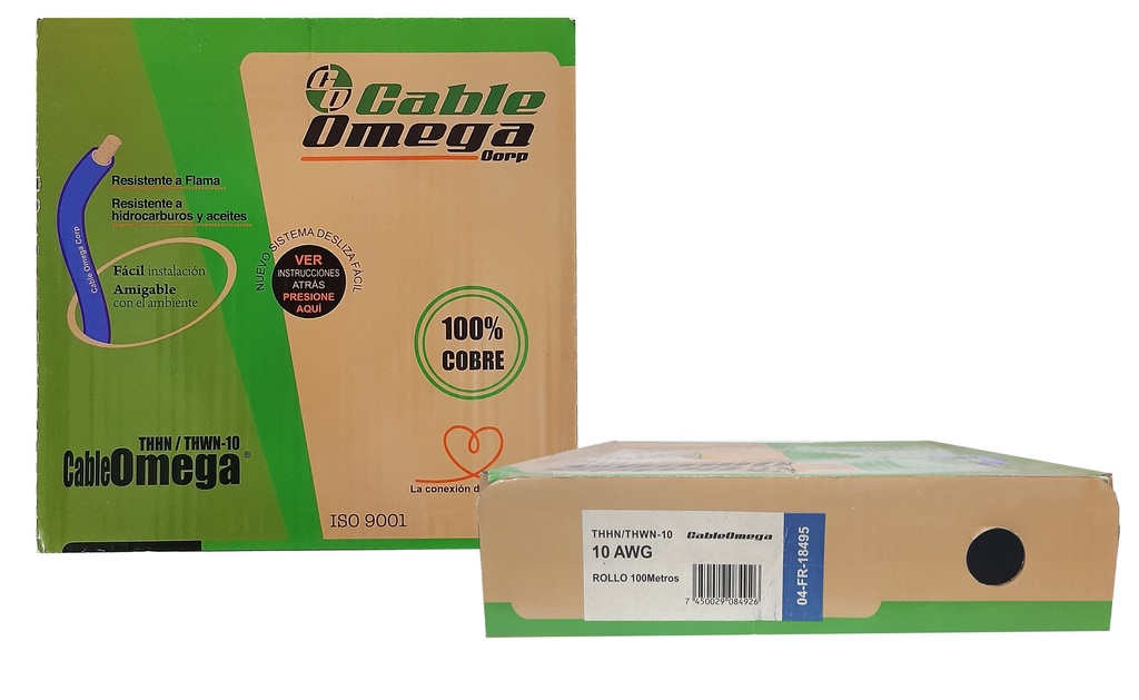 CABLE THHN 10 AZUL x 100MTS 100% COBRE SACO 3-014