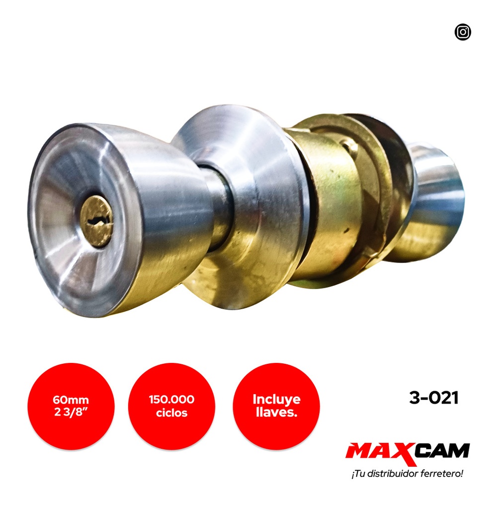 CERRADURA DE COPA MATE PLATA ZETA LOCK 3-021