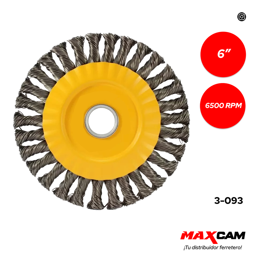 CEPILLO PLANO TRENZADO P/MAQ 6PLG 3-093