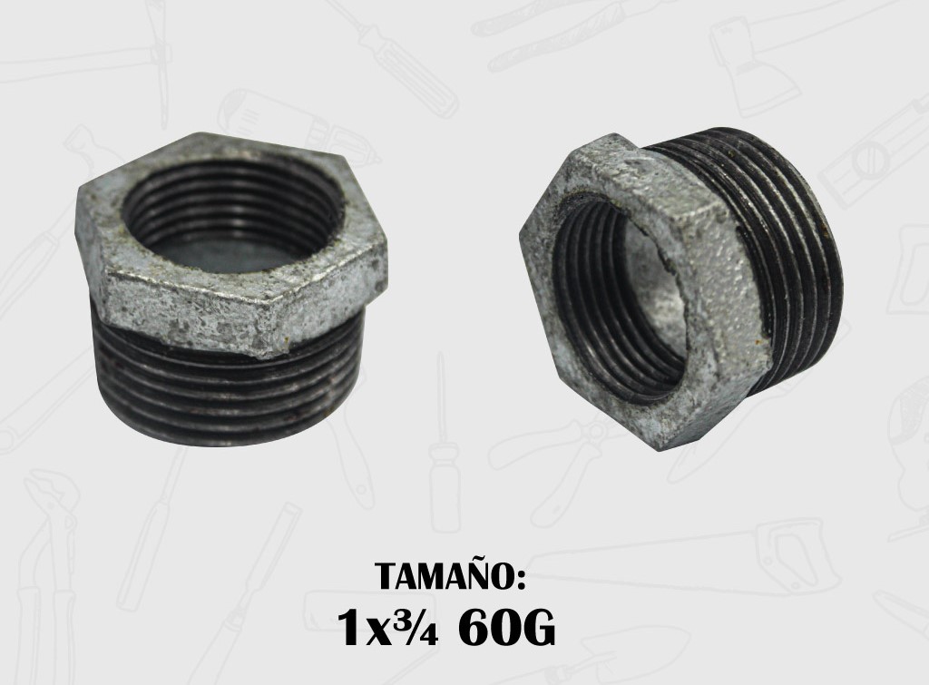BUSHING GALVANIZADO 1" A 3/4" 3-168