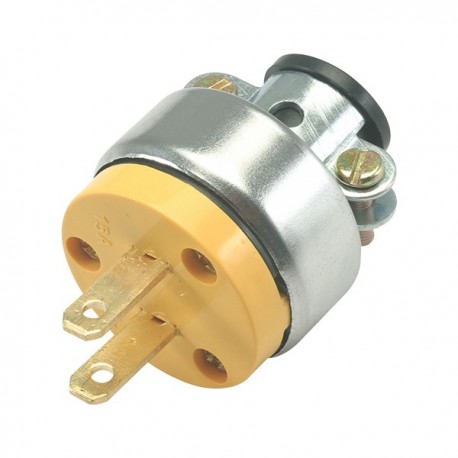 ENCHUFE AMARILLO METAL VINIL U442P 3-172