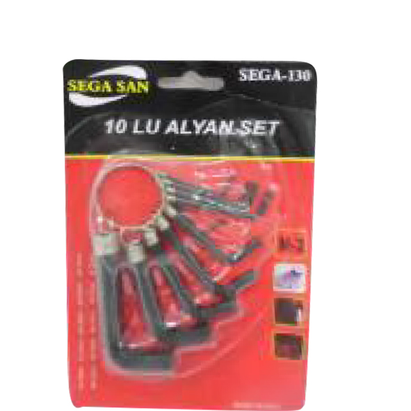LLAVE ALLEN 10 PCS MILIMETRICA 3-208