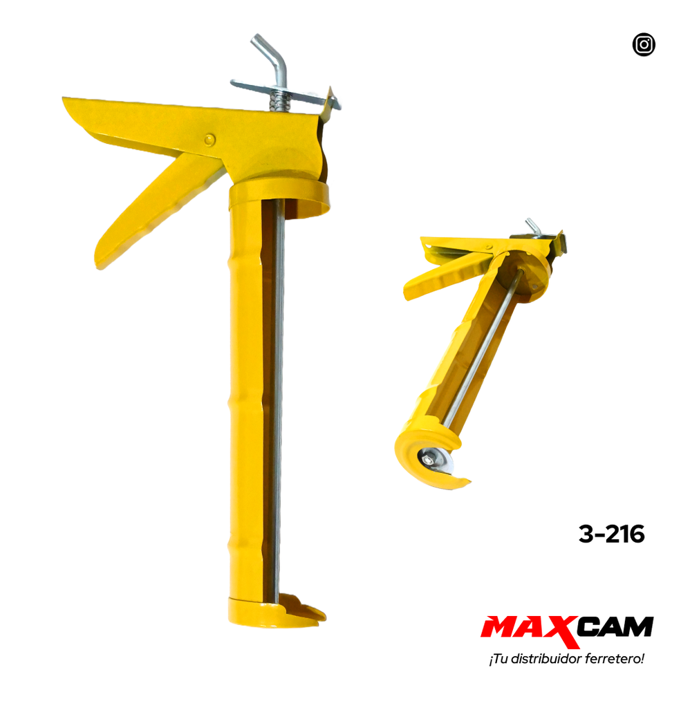 PISTOLA P/CARTUCHO SILICON AMARILLA 3-216