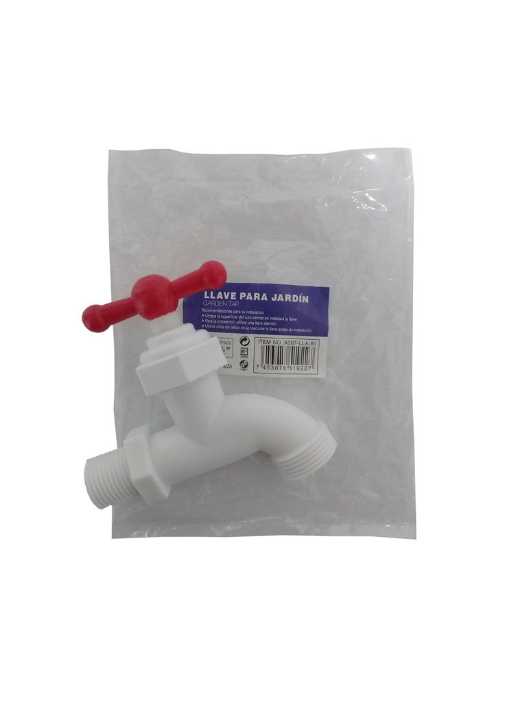 LLAVE CHORRO PVC SIN PICO 3-220