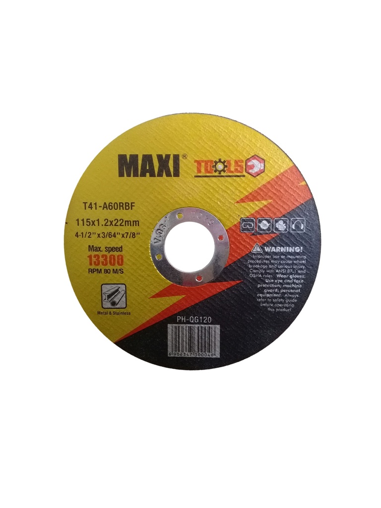 DISCO C/METAL FINO x 4 1/2 MAXI TOOL PLANO 3-223