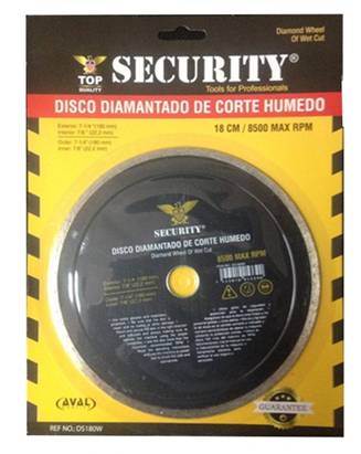 DISCO C/CONCRETO CONTINUO x 7" PULG SECURITY 3-269