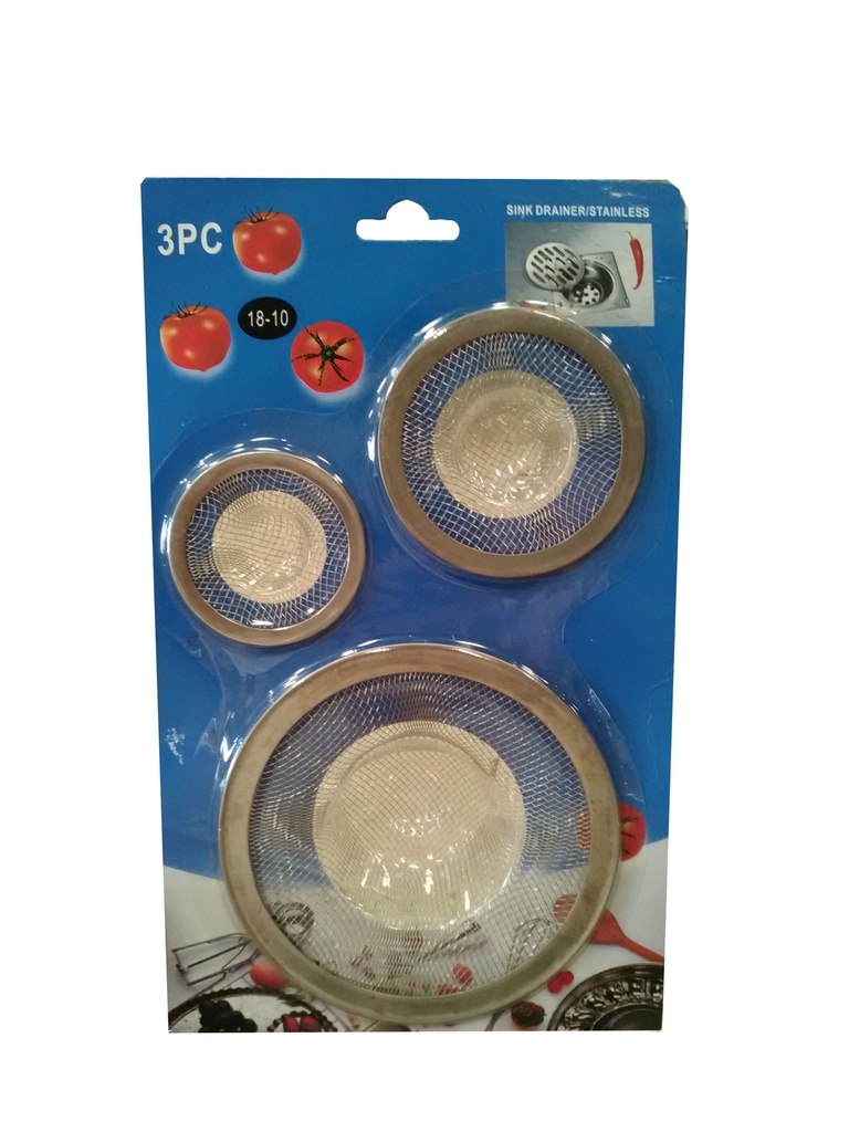 COLADOR O FILTRO P/FREGADERO 3PCS SIN MARCA 3-294