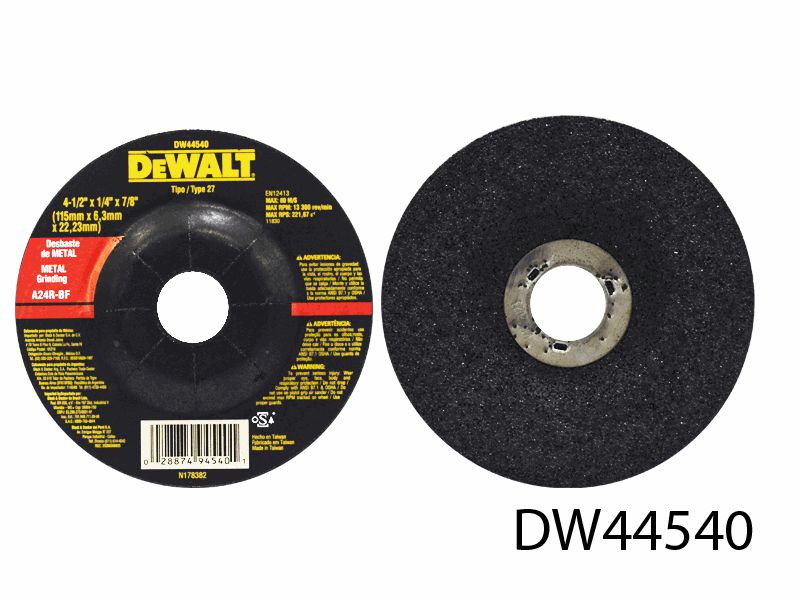 DISCO ESMERILAR O DESBASTE x 4 1/2 DEWALT 3-310