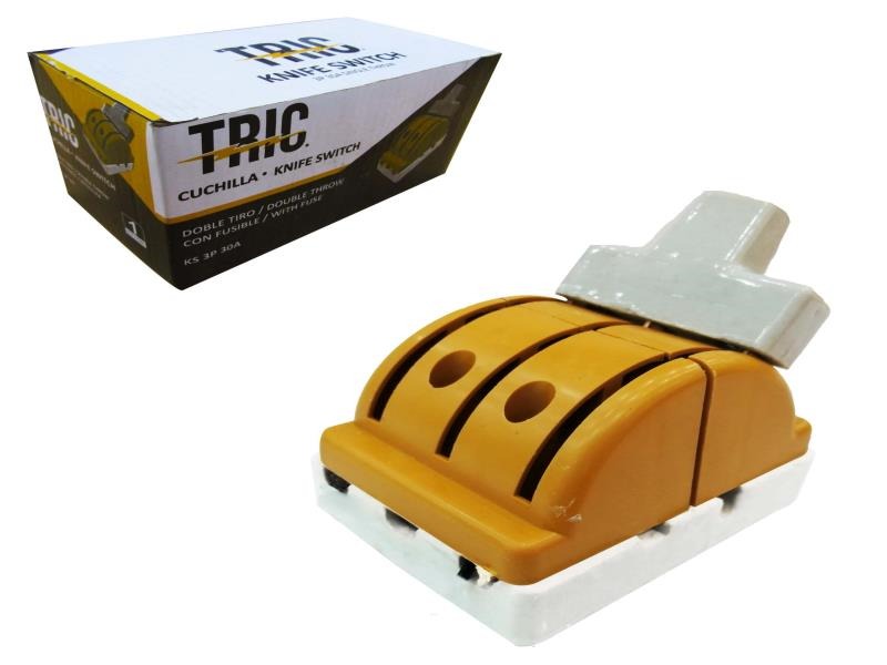 CUCHILLA DOBLE PASE 3Px30A AMARILLA TRIC 3-312