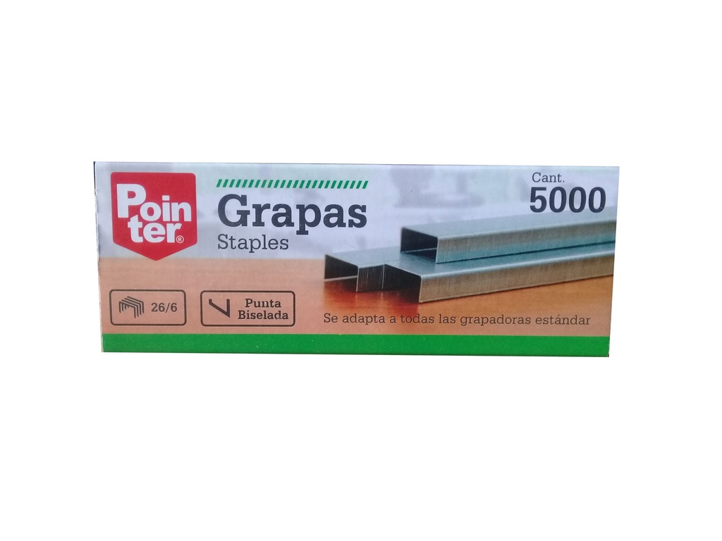 GRAPAS LISAS 26/6 POINTER x 5000 UnidadesES 3-360