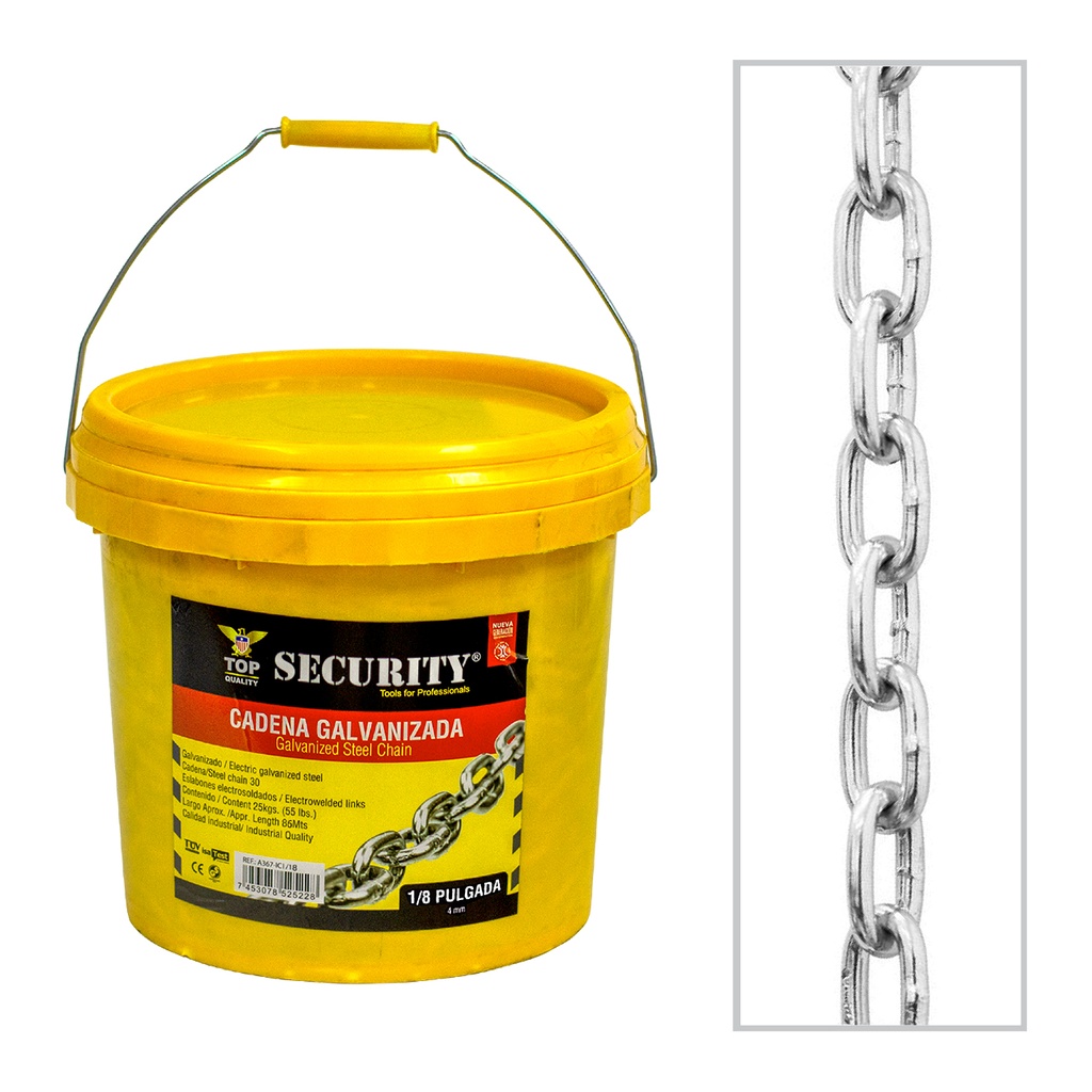CADENA GALVANIZADA x 1/8 SECURITY x 25KG 3-378