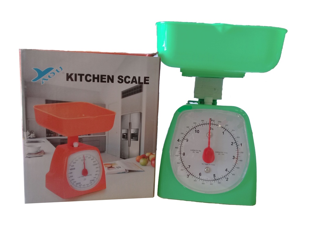 PESO O BALANZA P/COCINA ANALOGI C/BANDEJA 5KG 3-383