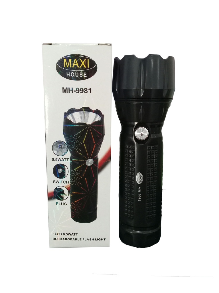 LINTERNA RECARGABLE 1 LED EN CAJA 3-421