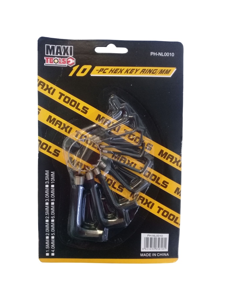 LLAVE ALLEN 10 PCS MILIMETRICA MAXI TOOL 3-458