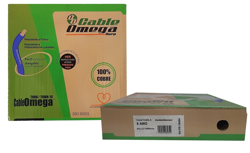 CABLE THHN 8 BLANCO x 100MTS 100% COBRE SACO 3-466