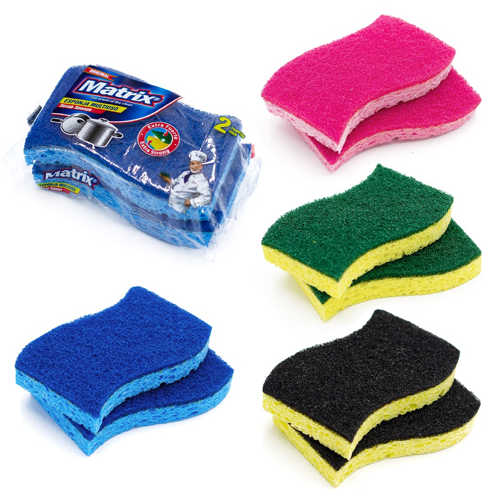 ESPONJA DE FREGAR DOBLE USO x2 UND MATRIX 3-499